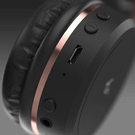 KitSound KSMEXBK Metro X Wireless Bluetooth On-Ear Headphones with Track Controls , Microphone and Call Handling - Black, 18.0 cm*16.3 cm*6.5 cm