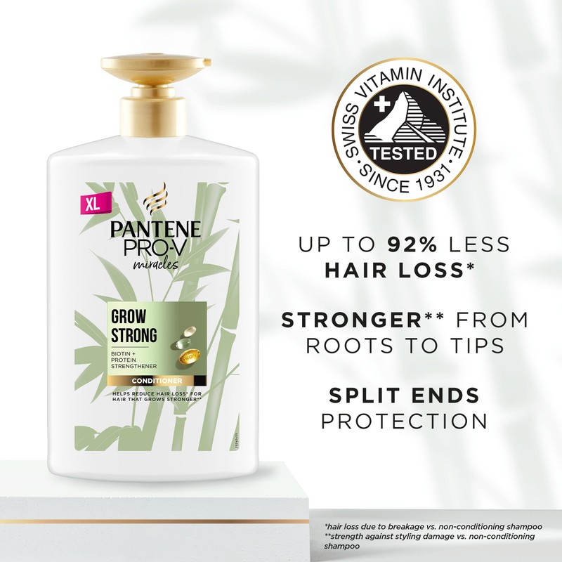 Pantene Pantene Biotin & Bamboo Conditioner |For Dry Damaged Hair