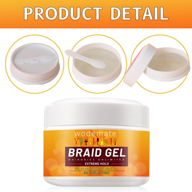 Braided Gel with Good Support for Twists, Curls, Braids and