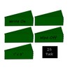 Magna Visual 1" x 3" Green Pre-Cut Write On Wipe