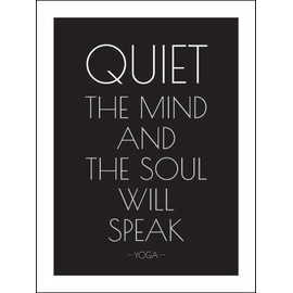 Fitnus Chart Series Quiet The Mind and The Soul Will Speak - Yoga 18" X 24" Poster