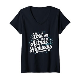 Womens Astral Projection Fans Out-of-Body Spiritual Travel Cosmic V-Neck T-Shirt