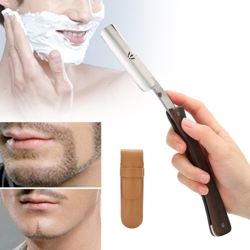 Men Manual Shaving Blade Holder Folding Shaving Knife Rack with