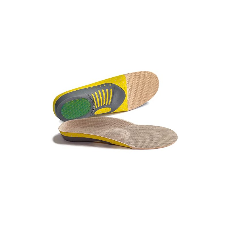 RooRuns Arch Support Inserts Orthotic Insoles Size:L Yellow