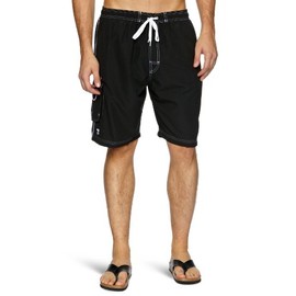 TYR Men's Solid Challenger Swim Shorts, Black, Medium