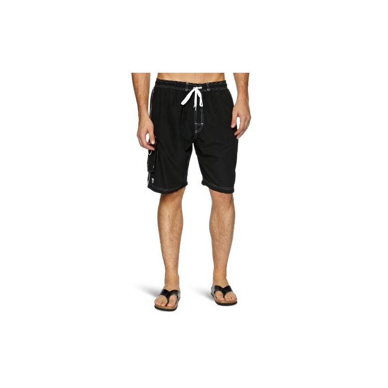 TYR Men's Solid Challenger Swim Shorts, Black, Medium