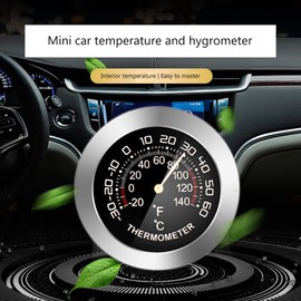 Car Temperature/Humidity Detector Meter Tester-Gauge Dial Type Mini Mechanical Metal Analog Thermometer/Hygrometer Car Temperature/humidity Detector Meter Tester-gauge Detection
