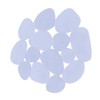 MSV PVC Non-Slip Pebbles Bath Mats, Transparent, Set of 4