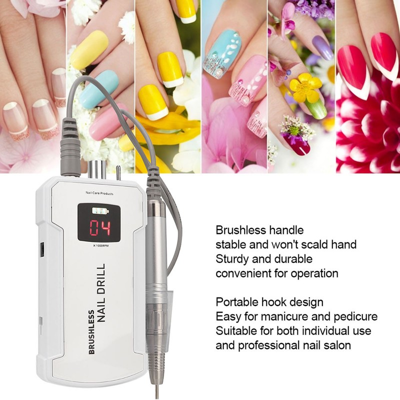 25000RPM Portable Nail Drill Machine Electric Nail Grinding Buffing Polisher