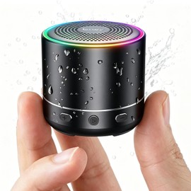 Mini Bluetooth Speaker, 2026 Ultra-Light Mini Bluetooth Speaker, IP7 Waterproof Brief Design, Small Shower Travel Speaker for Outdoor, 8H Playtime, Perfect for Backpacking, Bike, Beach & Gift Black