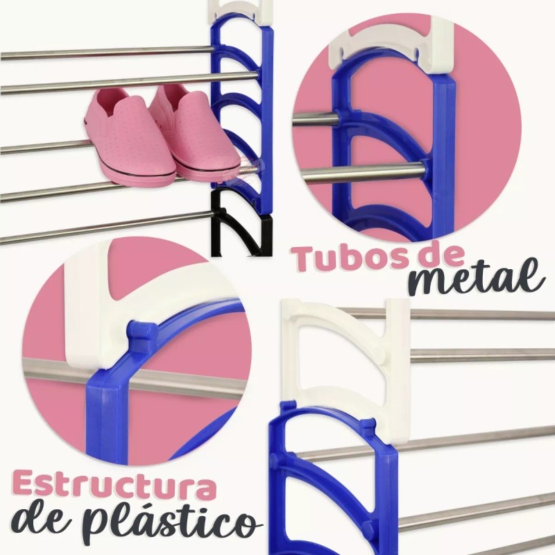 J.H. Company Zapatera Organizador Armable 18 Pares Decoracion Hogar 9919