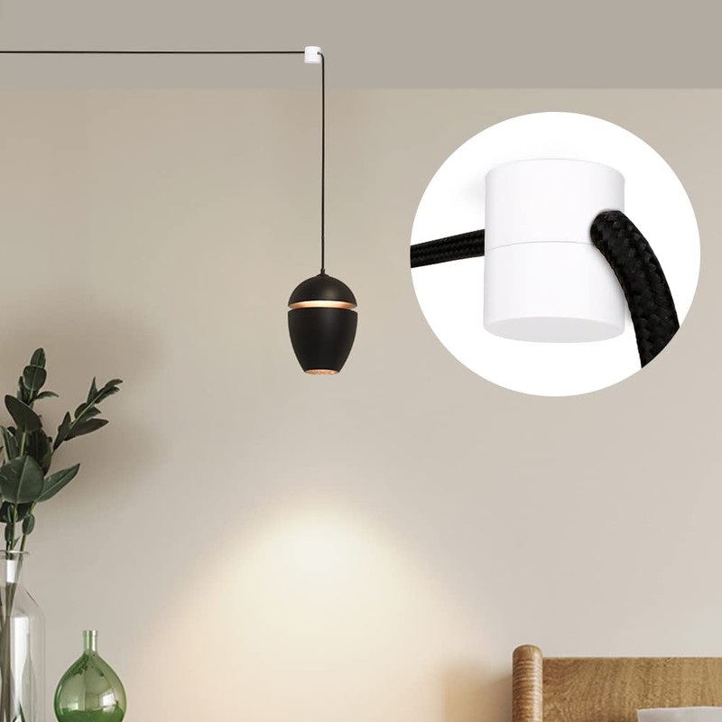 Zevnico 3 Pack Swag Hooks for Ceiling Lights, White Pendant