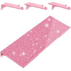 Computer Keyboard Stand for Desktop - 6-Level Height Adjustable Acrylic Keyboard Riser Non-Slip Ergonomic Key Board Tray Holder for Home School Office Desk Accessories, Sparkling Pink