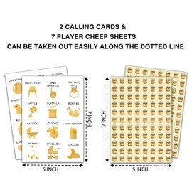 Foosproea Baby Shower Bingo Games, Gender Neutral Baby Bingo Cards for 24 Players, Bumble Bee Card Game for Family Friends Activities, Honeycombs Baby Shower Party Supplies Decorations (01)