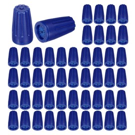 QUARKZMAN 50 Stück Wasserdichte Drahtverbinder, Kabelanschlussklemmen 22-12AWG Outdoor Twist Seal Nut Caps für Landschaftsbeleuchtung, Wasserbewässerung, Blau