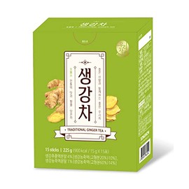Songwon Traditional Ginger Tea, 15g x 15 Tea Sticks (1 Pack)