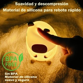UOKOW Capibara luz，capybara de noche luces nocturnas táctiles portátiles，recargables por usb luz，de noche de cabecera decoración de dormitorios