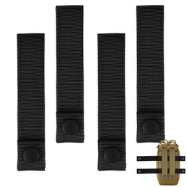 Tactical Molle Webbing Strap, Reusable Attachment Snap Strap, Nylon Thumb Snap Molle Adapter for Backpack, Panel Connectors Suitable for Men Women (Black)