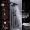 BSTKEECL Rain Shower Head with Handheld-12" High Pressure Square Rainfall