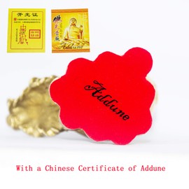 Addune Feng Shui Brass Lucky Rooster Statue Handmade Chicken Cock Golden Figurines Wealth Chinese Zodiac Collectible Home Ornament (S, Gold)