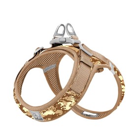 WINHYEPET Truelove Dog Harness Soft Mesh Reflective Breathable Step-In Dog Harness,Easy Adjustment Harness with Safety Buckle for Extra Small and Small Dogs, Vest Harness TLH3013(Camouflage Brown,2XS)