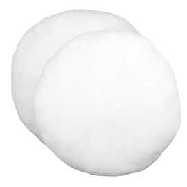 Hometex Throw Pillow Insert 16" Round Polyester Filled Standard Cover (2 Pack)
