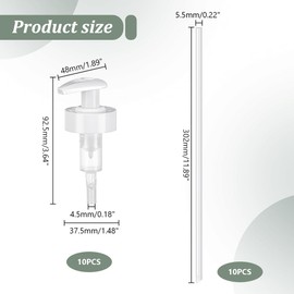 AHANDMAKER 10Pack 38mm Gallon Pump Dispenser - Leak Proof Dispenser for Hand Soap - Plastic Pump for Gallon Jug for Household & Commercial - Pump Lid Top Replacement for Lotion, Shampoo, Conditioner