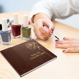 Mikinona Nail Display Board Creative Nail Art Chart Book 120 Colors for Salon Diy