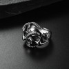 Rofusn Gothic Skull Snake Band Ring, Stainless Steel Cocktail Party