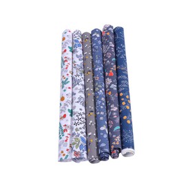 SEWACC Pure Cotton Quilting Fabric 6pcs Handmade DIY Patchwork Cloths Breathable Twill Home Textiles 50x40cm for Quilting Home Decor