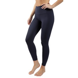 90 Degree By Reflex High Waist Squat Proof Ankle Length Interlink Leggings - Dark Navy - XXXL