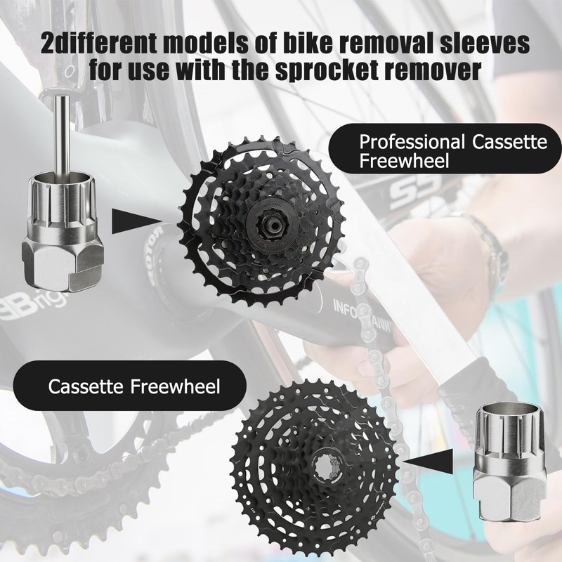 XINSUO Bicycle Chain Whip 3-Piece Set, Chain Whip and Sprocket