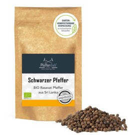 Black Pepper, Organic Rasavat Pepper, Whole Premium Quality Direct from Spice Garden in Sri Lanka, 500 g Pfefferdieb®