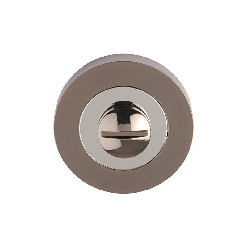 Excel Architectural DH3578 Round Bathroom Turn & Release, Black Nickel/Polished