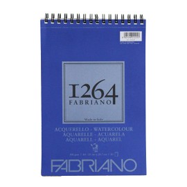 KUSAKABE Fabriano Sketchbook, F-1264, Water Color, A4, Top Bound, 30-Sheet Bound, F1264-WTA4, A4, Soft White