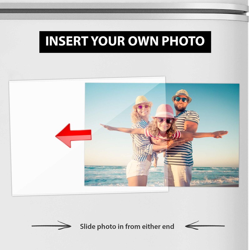 Shot2go Pack of 20 Magnetic Photo Fridge Frame Pockets Clear