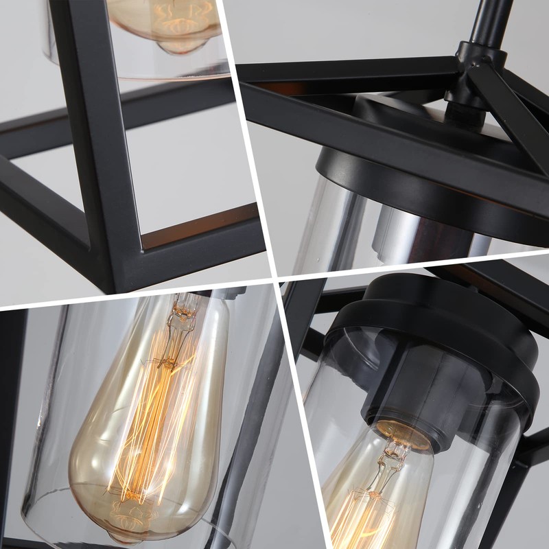 SGLfarmty Black Pendant Lights Kitchen Island, 1-Light Light Fixtures, Farmhouse