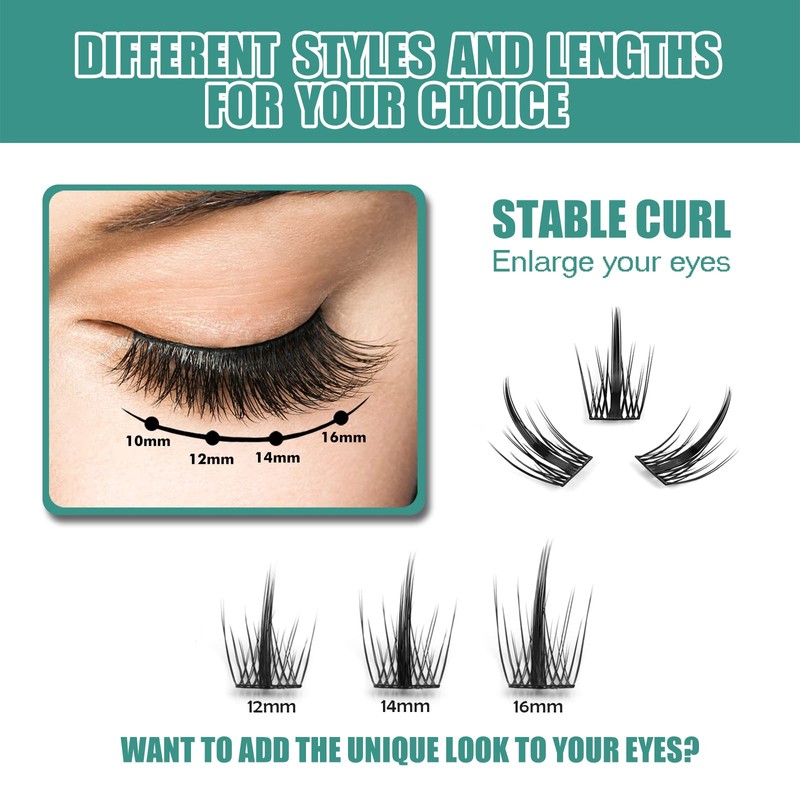 DIY Eyelash Extension, 3D Effect Glue Bonded Band Individual Lash