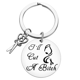 Vadaka Appreciation Jewelry Funny Hairdresser Gift Keychain Hair Stylist Gift Scissors Keychain Retirement Gift Graduation Gift for Hair Cutter Barber Gift Christmas Birthday Gift