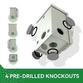 Pre-Drilled 30 Amp Generator Inlet Box and 30 Amp RV Extension Cord 25FT Waterproof Combo Kit, NEMA TT-30P to L5-30R Power Extension Cord with NEMA L5-30P Generator Inlet, ETL Listed