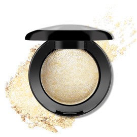 ZHISHUDL Single Color Shimmer Glitter Eyeshadow Palette Sparkle Metallic Powder Eye Shadow Highly Pigmented Glitter Eyeshadow Makeup Gift for Women - 07 White Gilt