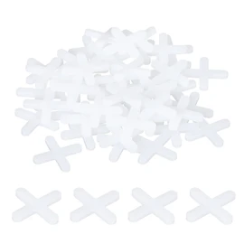 uxcell 300Pcs Tile Spacers 4mm 5/32" Wall Floor Tile Plastic Cross Spacer for Ceramic Tile Installation, White
