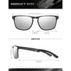 ANYLUV Polarized Sunglasses for Men Rectangular Classic Al-Mg Metal Frame