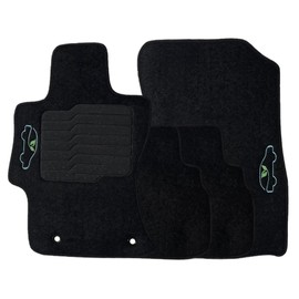 ecoMats Carpet Floor Mats Compatible with 2018-2023 Subaru Crosstrek / 2017-2023 Subaru Impreza with Heel Pad and Safety Locks - Front & 2nd Row Full Set Liners Black