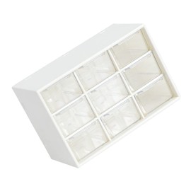 FRCOLOR Makeup Organizer with Drawers Elegant Cosmetic Display Case for Vanity Office Desk Stylish Storage for Lipsticks Foundations Eyeshadows for Home Decor