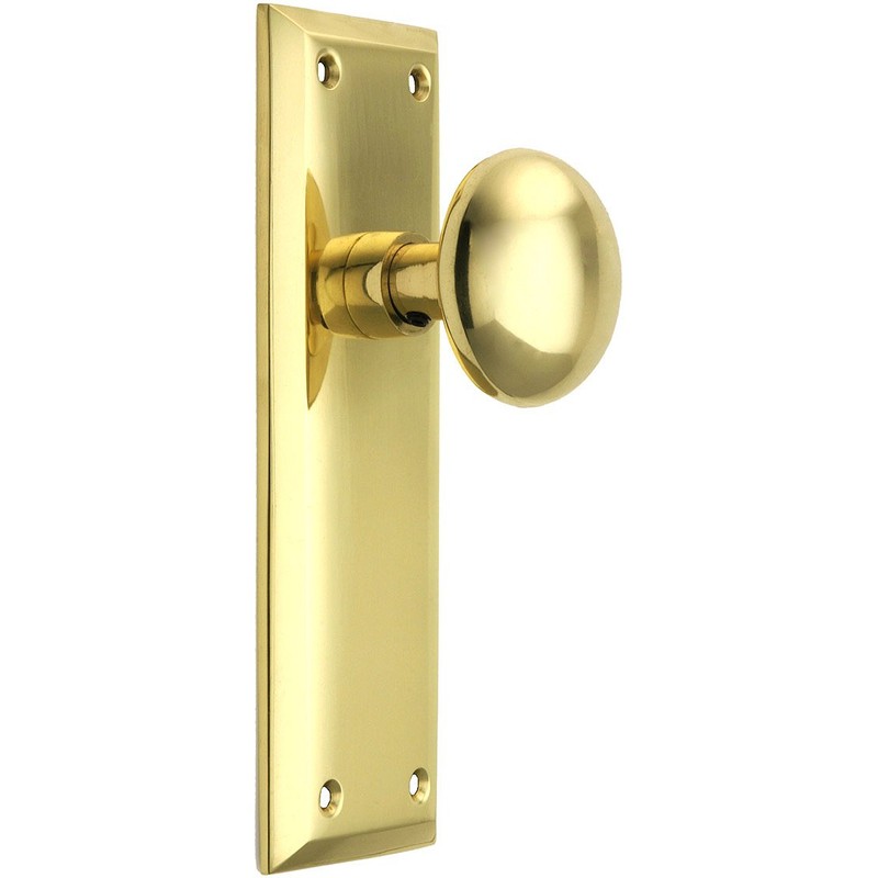 Nostalgic Warehouse New York Door Knob with Plate