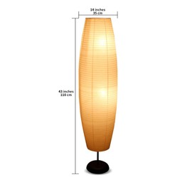 Sappiedear Paper Floor Lamp Shade White Rice Paper Lampshades Replacement Lamp Cover Floor Lamp Cover Replacement for Bedroom Living Room