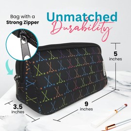 Sportybella Ice Hockey Gifts, Cosmetic Case, Makeup Bags Gifts, Hockey Lovers Team Gifts, Hockey Gift for Women, Travel Waterproof Toiletry Bag Organizer, Hockey Accessories