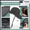 AWHA Sou’wester Rain Hat, Black/Unisex - Waterproof Hat with Wide