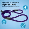 HugglePets Reflective Rope Slip Lead for Dogs - Purple (113cm)